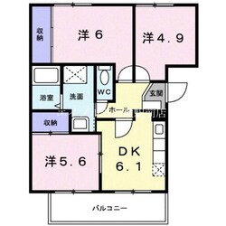 ルミナール・カオルＢの物件間取画像